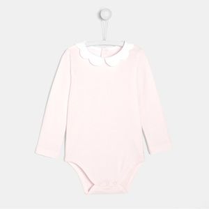 Jacadi Baby Girl Bodysuit with Scalloped Collar NWT 3 months